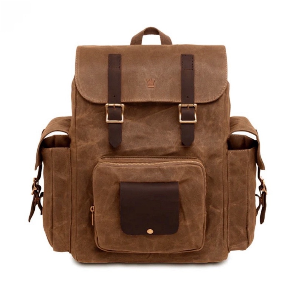 COCKTAIL KINGDOM | Waxed Canvas Backpack in Brown